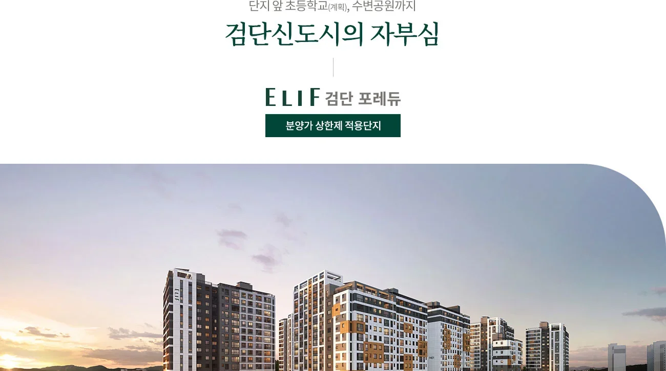 엘리프 검단 포레듀 3차 무순위 임의공급 25세대|8월 19일·4.8~6.9억 2 엘리프 검단 포레듀 3차 무순위 단지 조감도
