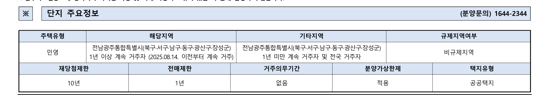 제일풍경채 첨단3지구 청약 분양가|8월 25일 1순위·분양가상한제 적용 2 제일풍경채 첨단3지구(A6BL) 청약 주요 정보