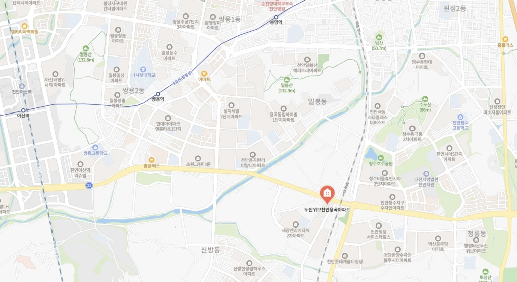천안 용곡 두산위브 조합원 취소분 청약 분양가 7세대|9월 28일·4.3~6.1억 2 천안 용곡 두산위브 입지 환경