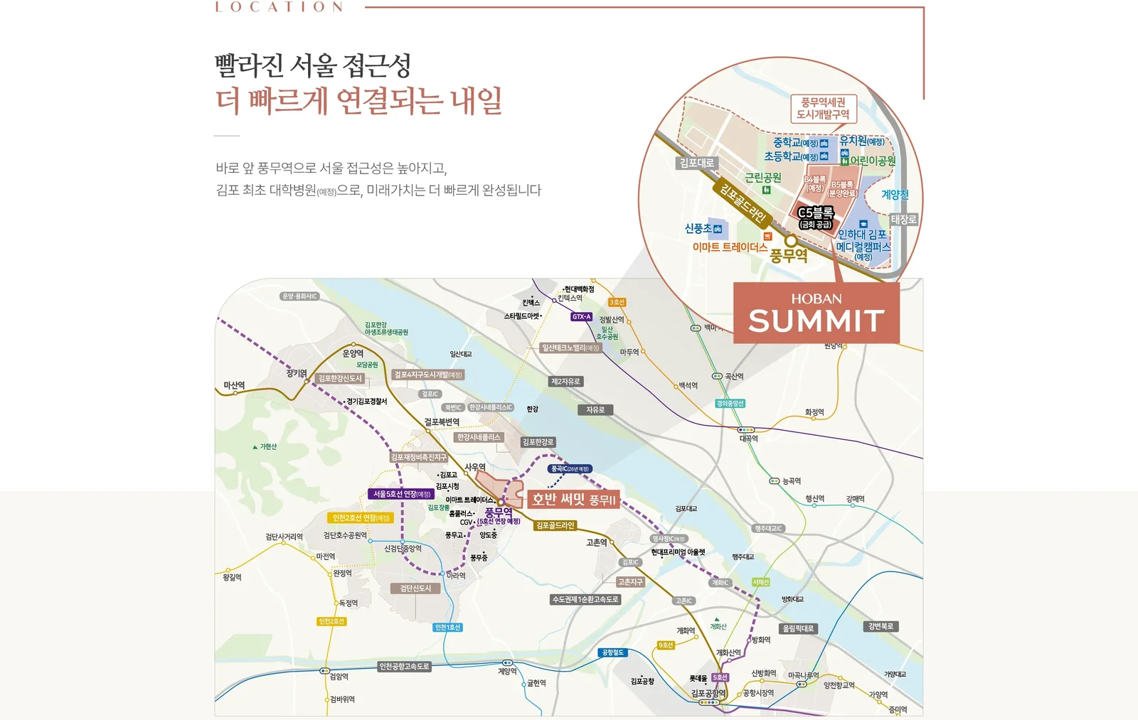 호반써밋 풍무Ⅱ 분양가 오피스텔 14실|9월 22일 청약·5억 3,600만 2 호반써밋 풍무Ⅱ 입지 환경