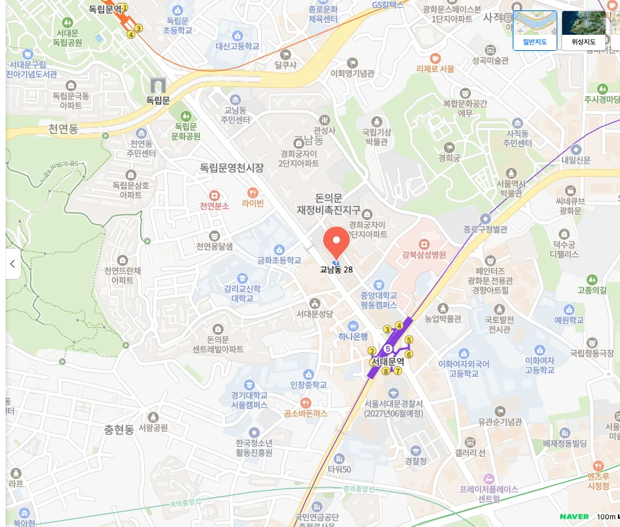경희궁 에피트 분양 예정 사전분석, 예상 분양가와 청약 핵심 점검 1 돈의문2구역 경희궁 에피트 사업 위치 지도 (네이버 지도)