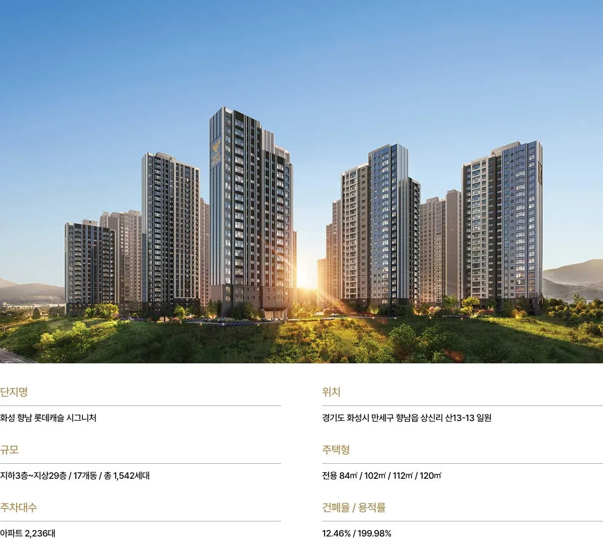 화성 향남 롯데캐슬 시그니처 분양가와 청약 일정|전용 84㎡ 중심 1,542세대 대단지 공급 1 화성 향남 롯데캐슬 시그니처 조감도