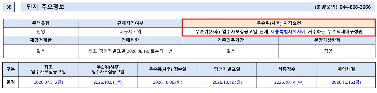 세종 우미 린 센터파크 무순위 5세대|10월 6일·5.8~6.4억 1 세종 우미 린 센터파크 무순위 핵심 일정 및 신청 자격