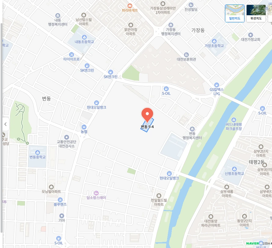 트리센 자이 더샵 힐스테이트 분양 예정 정보와 모집공고 전 사전분석 1 트리센 자이 더샵 힐스테이트 사업 위치 지도 (네이버 지도)